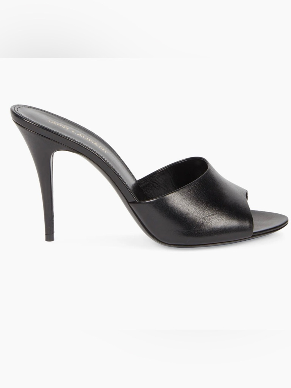 Saint Laurent Black LA 16 Leather Mules 36.5